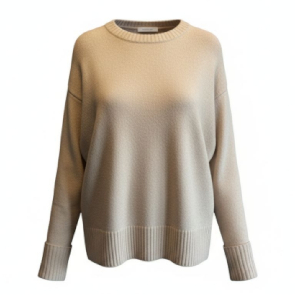 NWT  Woman Worthington Beige and Black Knit Sweater Size Medium